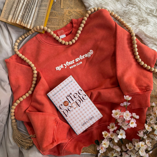 Tangerine Crewneck Sweatshirt with Puff NYABC Logo